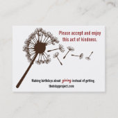 Le projet d'anniversaire Congé-Derrière des cartes (Devant)