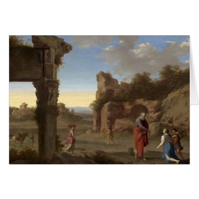Le Prophète Elijah et la veuve de Zarephath (Devant horizontal)