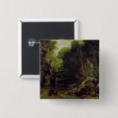 Le Puits-Noir, Doubs Vierkante Button 5,1 Cm (Voorkant /achterkant)