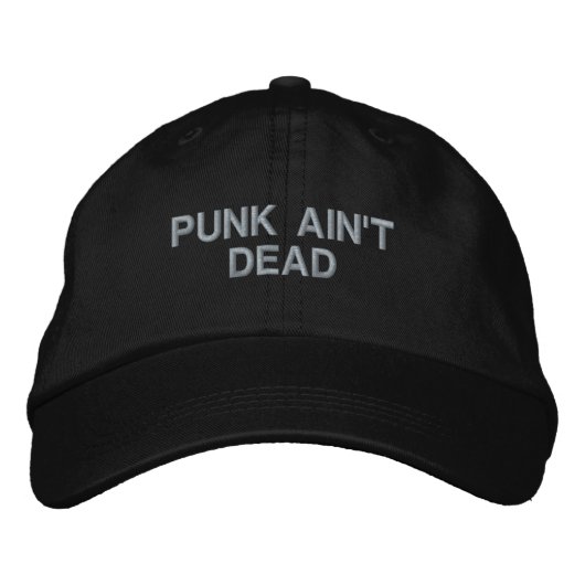 Le punk n'est pas mort : Casquette réglable (noir) (Devant)