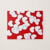 Le Puzzle "Amour", Coeurs Rouge Et Blanc (Horizontal)