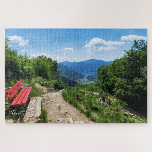 le puzzle de banc rouge
