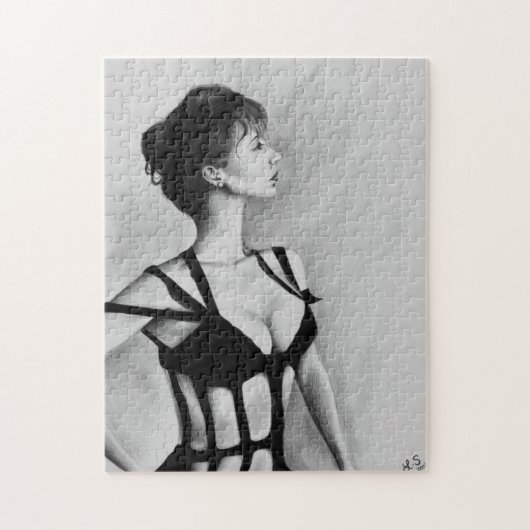 Le Puzzle de Dessin de Portrait d'Art Original Dam (Vertical)