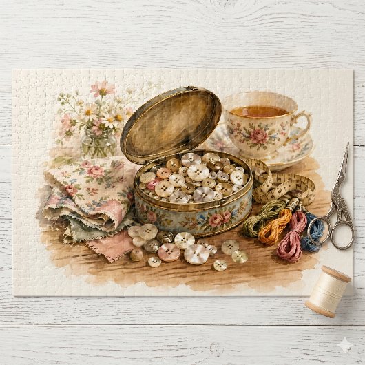 Le Puzzle du Bouton en Boîte de Fer-Blanc