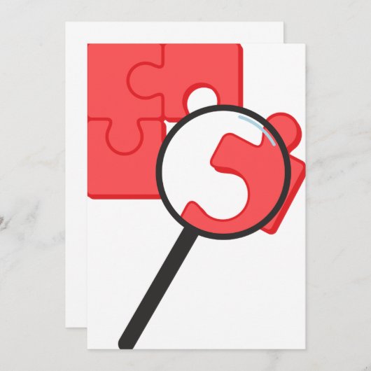 Le puzzle rapièce des invitations (Devant / Derrière)