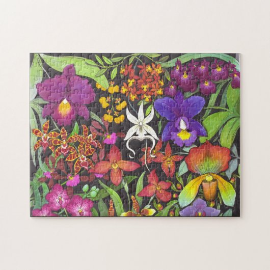 Le puzzle tropical de jardin d'orchidée (Horizontal)