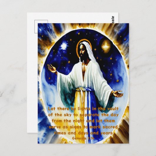 Le quatrième jour Carte postale de l'art chrétien (Devant / Derrière)