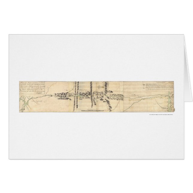 Le Québec à la carte 1760 d'expédition du Maine (Devant horizontal)