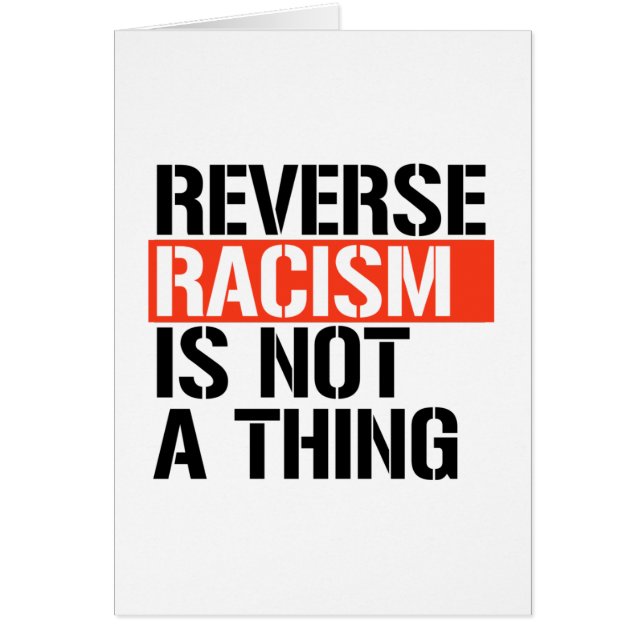 Le racisme inverse n'est pas une chose (Devant)