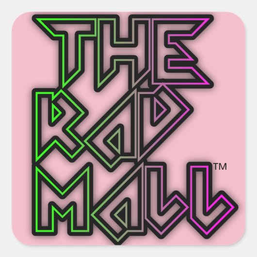 Le Rad Mall "Rocker" Logo Petits Stickers (Rose) (Devant)
