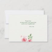 Le Ranunculus rose fleurit le Merci (Dos)