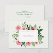 Le Ranunculus rose fleurit le Merci (Devant / Derrière)