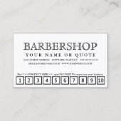 le rasoir barre la carte perforée de fidélité (Devant)