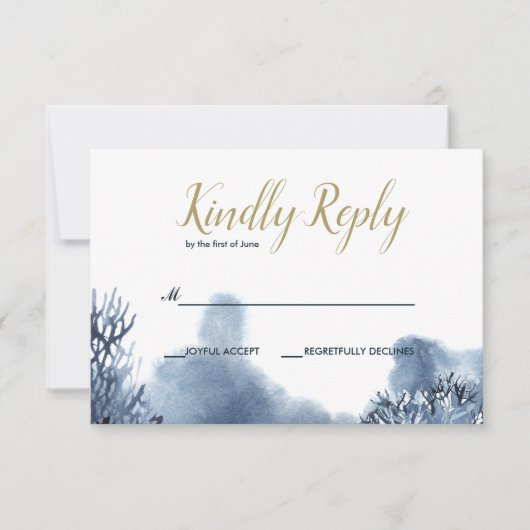 Le récif bleu | Mariage nautique RSVP (Devant)