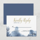 Le récif bleu | Mariage nautique RSVP (Devant / Derrière)