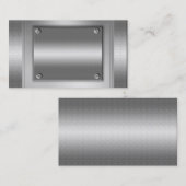 Le regard argenté en métal plaque des cartes de (Devant / Derrière)