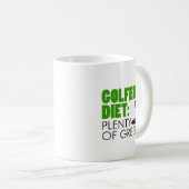 Le régime du golfeur Pléthore de verts amusant Mug (Devant droit)