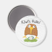 "Le règne de Kiwi" Rugby Fridge Magnet (Recto/Verso)