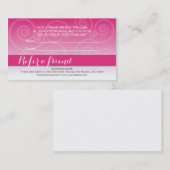 Le remous blanc rose se réfèrent des cartes d'un (Devant / Derrière)