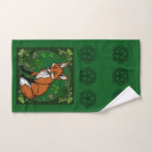 Le renard et les Shamrocks (Serviette à main)