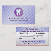 Le rendez-vous dentaire carde le modèle (Devant / Derrière)