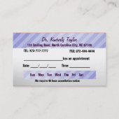 Le rendez-vous dentaire carde le modèle (Dos)