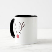 Le renne drôle de Noël obtiennent la tasse de café (Devant gauche)