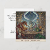 Le Repas de Noël des Dragons – Invitation de Fêtes (Devant / Derrière)