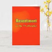 Le 'ressentiment est la carte de sobriété de #1 (Fleur jaune)