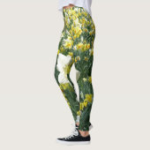 Le ressort de jonquilles fleurit Legging blanc (Gauche)