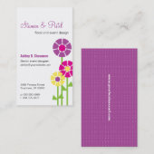 Le ressort fleurit le carte de visite (Devant / Derrière)