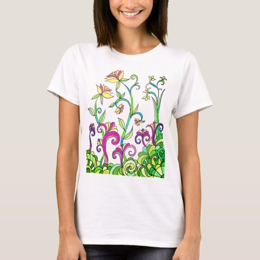 Le ressort fleurit le T-shirt (Devant)