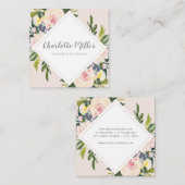 Le ressort floral rougissent carte de visite (Devant / Derrière)