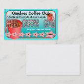 Le restaurant fournit la carte LIBRE 2 de club de (Devant / Derrière)