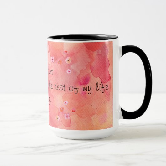 Le reste de ma vie rire 15 oz Ringer Mug (Droite)