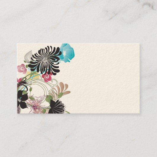 Le résumé fleurit le carte de visite (Devant)