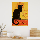 Le retour du Poster vintage de chat noir (Cuisine)