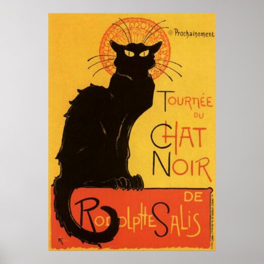 Le retour du Poster vintage de chat noir (Devant)
