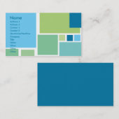 Le rétro bleu couvre de tuiles le carte de visite (Devant / Derrière)