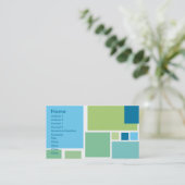 Le rétro bleu couvre de tuiles le carte de visite (Debout devant)