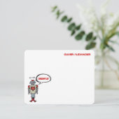 Le rétro robot de bande dessinée badine le Merci (Debout devant)