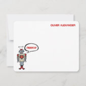 Le rétro robot de bande dessinée badine le Merci (Devant)