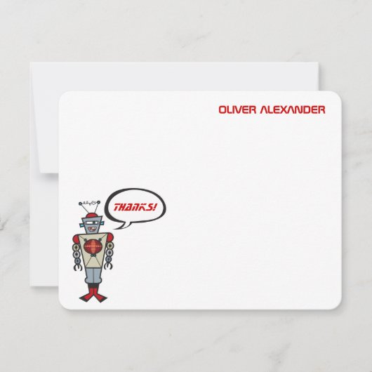 Le rétro robot de bande dessinée badine le Merci (Devant)