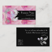 Le rétro rose chic tourbillonne des cartes de (Devant / Derrière)