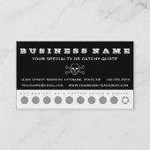 le rétro TATOUAGE barre la carte de fidélité (Dos)