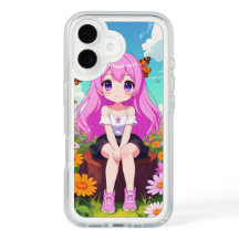 Le rêve de jardin papillon - Chibi Anime Girl