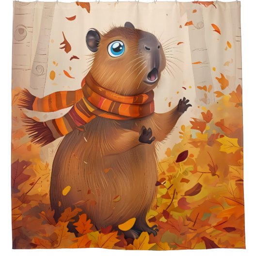 Le rideau d'automne de Capybara | Cosy Automne (Devant)