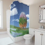 Le rideau de douche de l'arbre de saison (En situation)