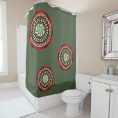 Le Rideau de Douche des Couleurs de Noël (En situation)