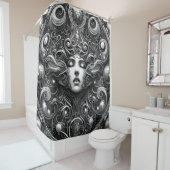 Le rideau de douche en aluminium noir (En situation)